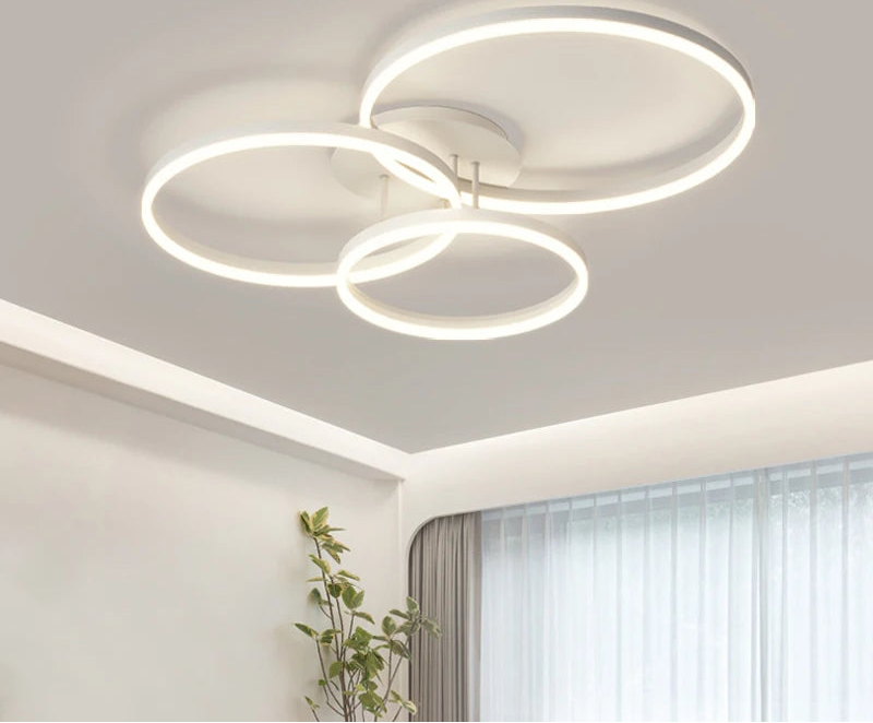 LED Ceiling Light – Art Deco Aluminum Design with Dimmable LED Bulbs
