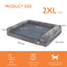 Orthopedic Dog Sofa Bed – Extra-Thick Foam Base with Washable Plush Cover & Bolster Support - Samanta Factory