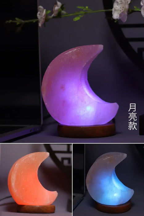 Himalayan Salt Lamp – Color-Changing LED with USB & Natural Air Purification - Samanta Factory
