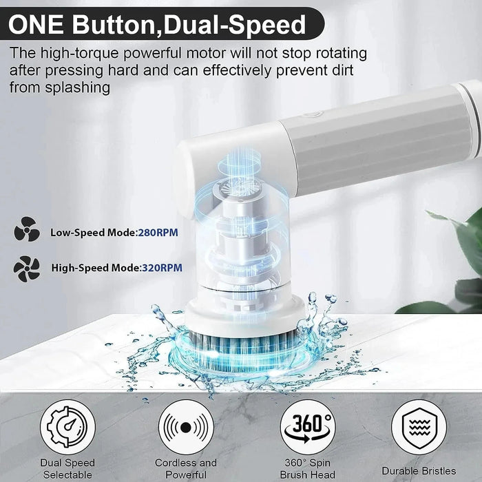 Electric Cleaning Brush – Rechargeable Scrubber with 180-Minute Runtime - Samanta Factory