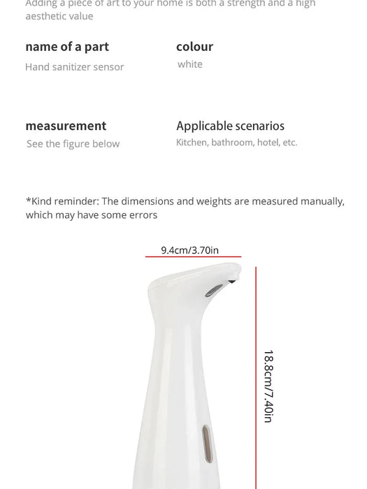 Automatic Soap Dispenser – Touchless Sensor with 0.2s Fast Dispense & Waterproof Non-Slip Base - Samanta Factory