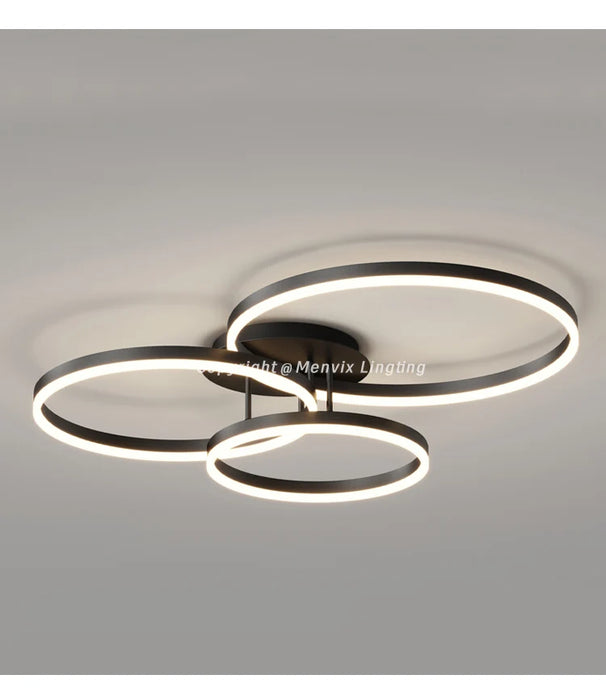 LED Ceiling Light – Art Deco Aluminum Design with Dimmable LED Bulbs