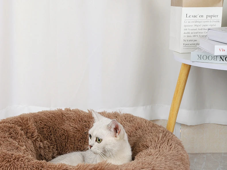 Plush Cat & Dog Nest Bed – Warm, Washable & Fluffy for Winter Comfort - Samanta Factory