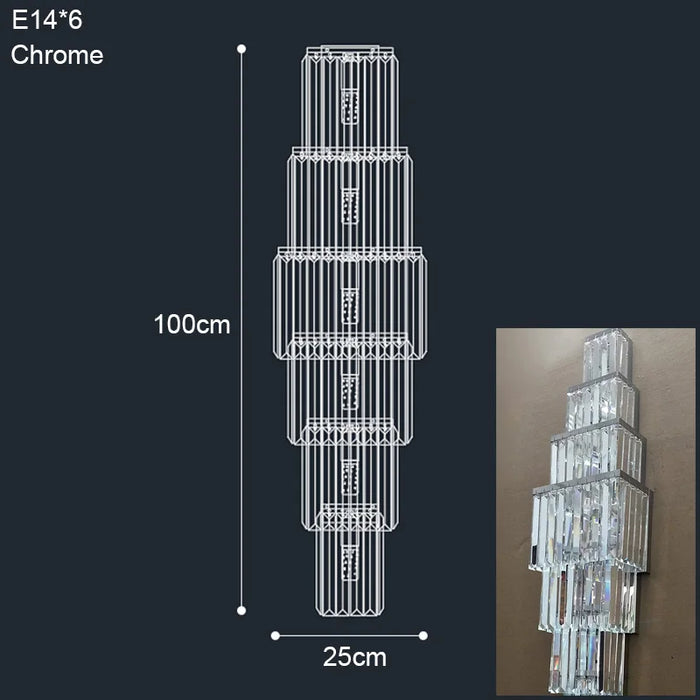 Crystal Wall Lamp – Modern Gold LED Lighting for Dining & Bedroom
