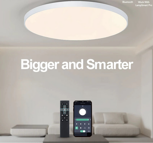 Smart LED Ceiling Light with Remote and APP Control – 80W Adjustable Dimmable Lamp
