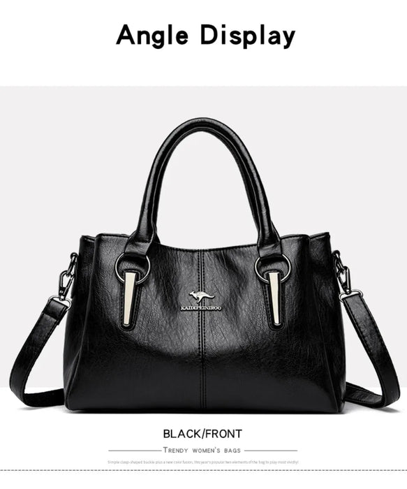 Casual Tote Shoulder & Crossbody Bag – Versatile, Soft PU Leather with Sequined Design - Samanta Factory