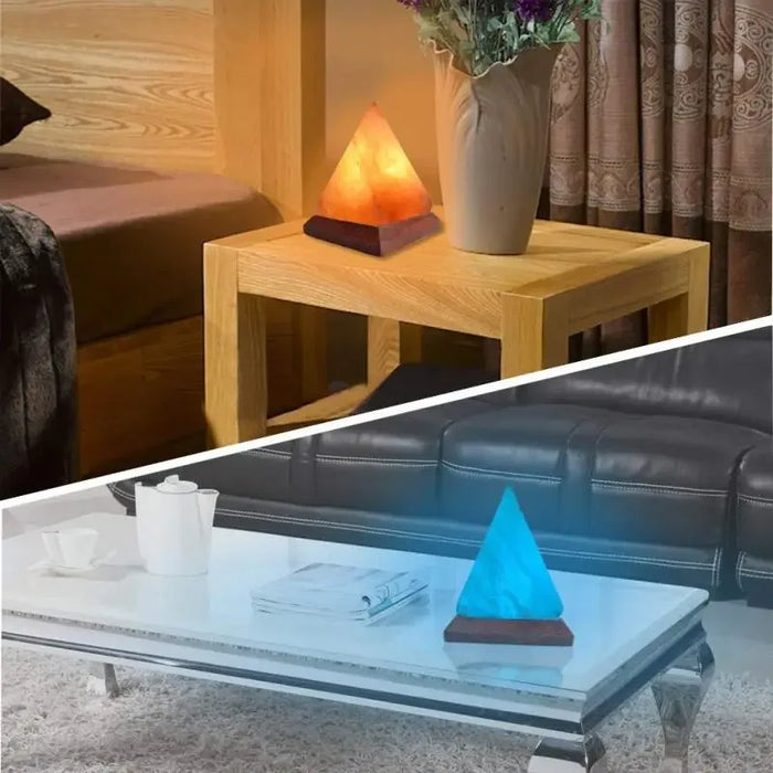 Himalayan Salt Lamp – Color-Changing LED with USB & Natural Air Purification - Samanta Factory