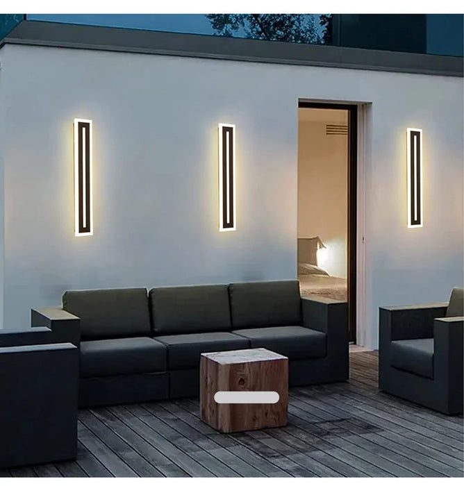 Outdoor LED Wall Light – Waterproof IP65 Long Strip Sconce for Porch & Courtyard - Samanta Factory