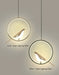 Bird Pendant Light – Modern Gold & Silver Hanging Lamp with Rotatable Magpie Design - Samanta Factory