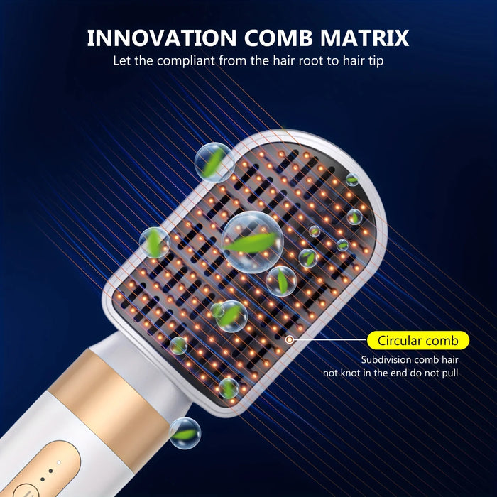 Hair Dryer Brush – 3-Speed Styling with ION Tech & Anti-Scald Safety - Samanta Factory