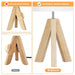 Wooden Tripod Floor Lamp – Hand-Knitted Fabric Shade with E26 Dimmable LED - Samanta Factory