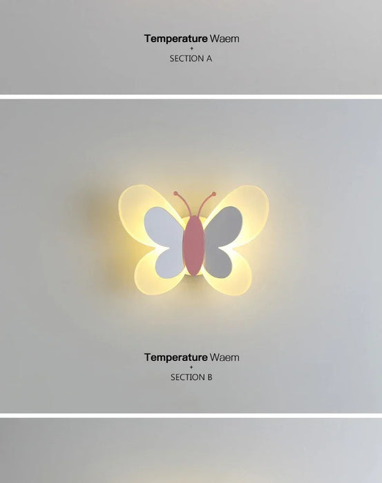 Butterfly Wall Lamp – Colorful LED Acrylic Light for Kids’ Room & Nursery - Samanta Factory