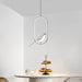 Bird Pendant Light – Modern Gold & Silver Hanging Lamp with Rotatable Magpie Design - Samanta Factory