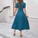 Junior Y2K Midi Dress – Puff Sleeves & Slim A-Line Silhouette - Samanta Factory