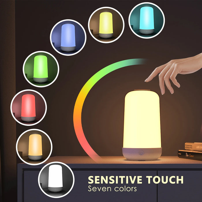 Smart RGB Night Light Lamp – Touch Control with App - Samanta Factory