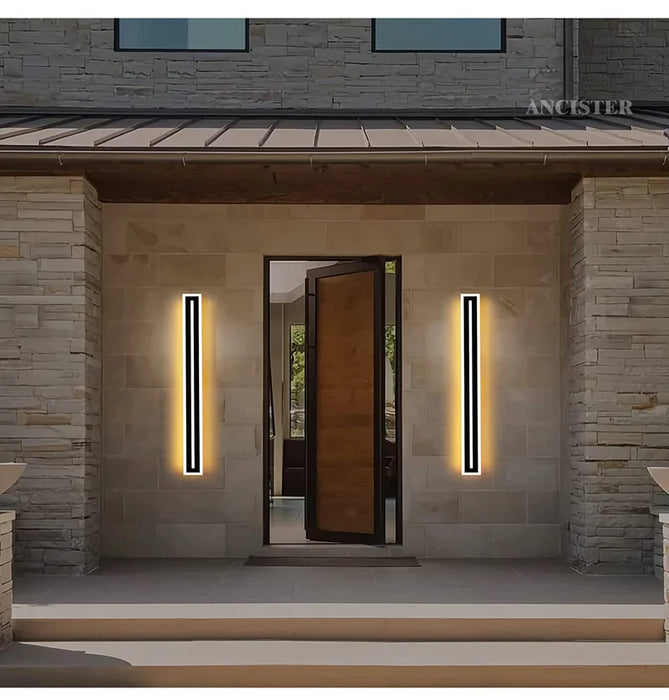 Outdoor LED Wall Light – Waterproof IP65 Long Strip Sconce for Porch & Courtyard - Samanta Factory