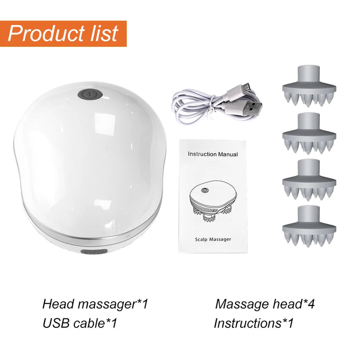 Electric Head Massager – 3D Kneading with 3 Modes for Stress Relief & Scalp Care - Samanta Factory