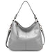 Genuine Leather Shoulder Bag – Soft, Versatile Hobo with Ruched Design - Samanta Factory