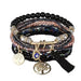 Bohemian Bracelet Set – Stackable Beaded Bangles with Crystals & Pearls for Everyday Wear - Samanta Factory