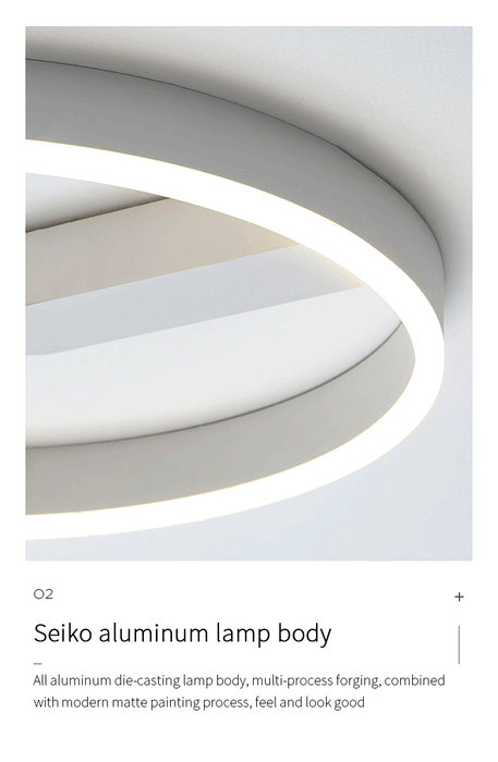 LED Ceiling Light – Modern Surface-Mounted Design with Dimmable Remote Control