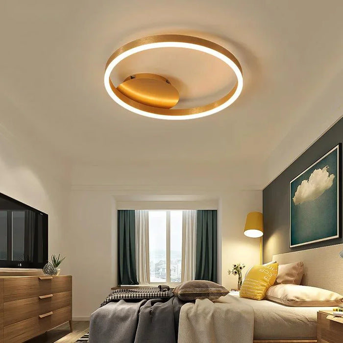 Modern LED Chandelier – Dimmable Semi-Flush Mount with Remote Control