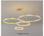 Modern LED Pendant Light – Gold Aluminum Chandelier with Remote Control - Samanta Factory
