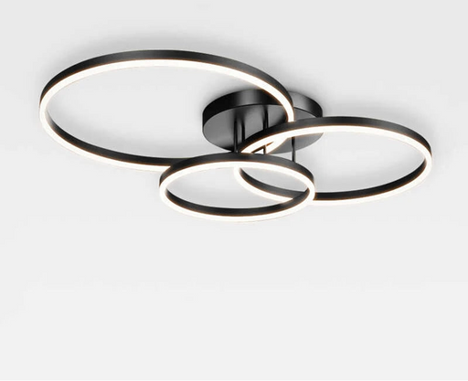 Art Deco LED ceiling light with remote control, dimmable multi-color temperature for kitchen, bedroom, or living spaces