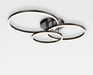 Art Deco LED ceiling light with remote control, dimmable multi-color temperature for kitchen, bedroom, or living spaces