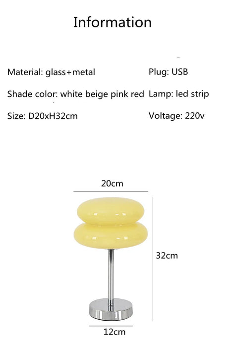 Modern Stained Glass Table Lamp – Touch Control LED Bedside Lighting