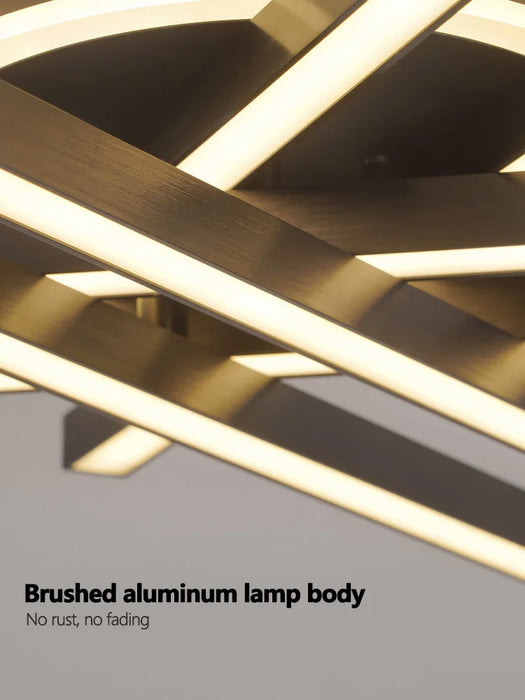 LED Ceiling Light – Modern 4-Bulb Aluminum Fixture for Living Spaces