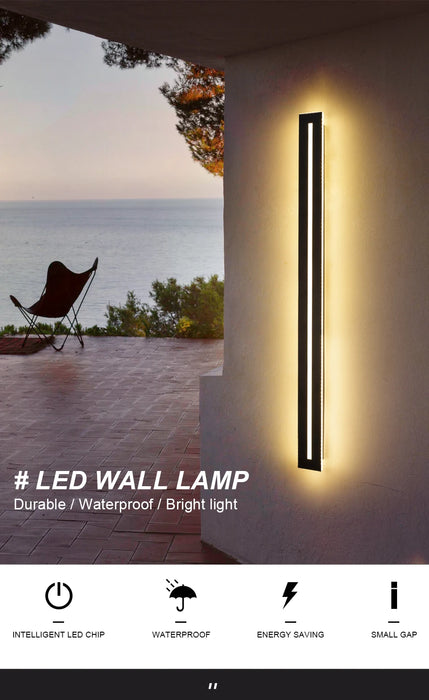 Waterproof LED Wall Sconce – IP65 Long Outdoor Light for Garden & Exterior Decor - Samanta Factory