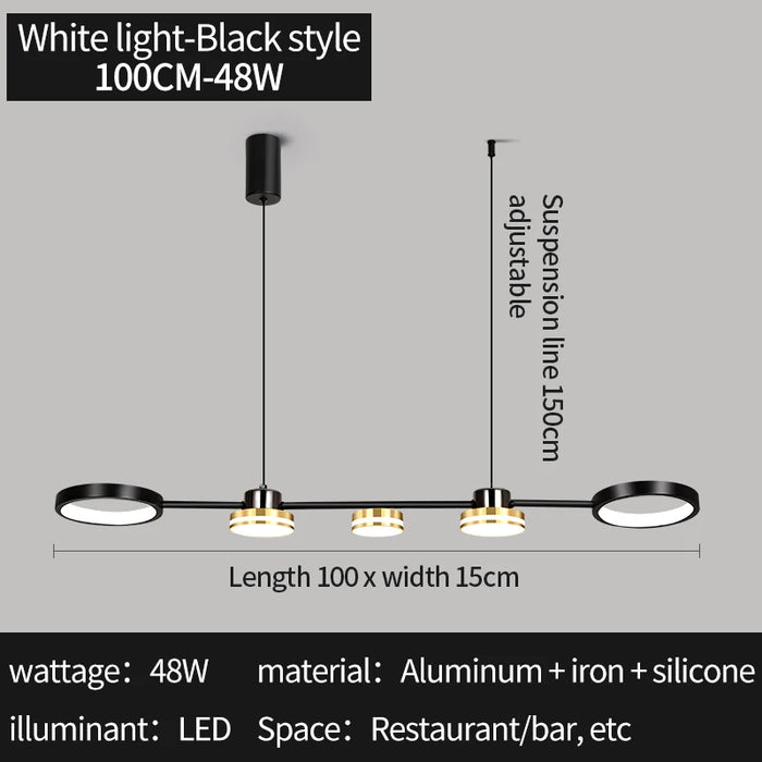 Modern Ring Pendant Light – 48W LED Chandelier with Soft Eye-Care Illumination