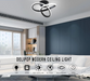 Modern LED ceiling light with iron and acrylic design, stepless dimmable, suitable for living room, bedroom, or dining space