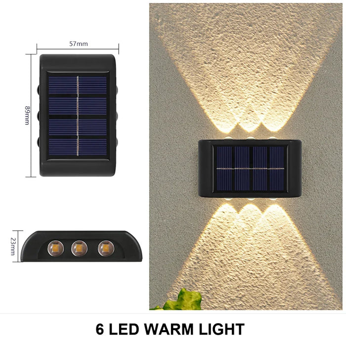 Solar Wall Light – Up & Down Waterproof LED for Modern Outdoor Decor