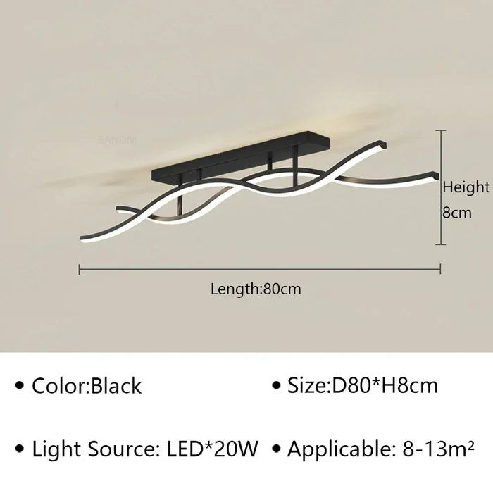 LED Ceiling Light – Simple Line Design for Modern Kitchens, Bedrooms, and Dining Areas