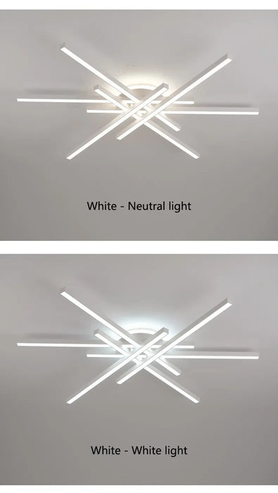 LED Ceiling Light – Modern 4-Bulb Aluminum Fixture for Living Spaces