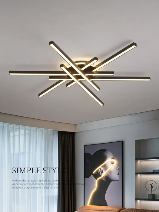 LED Ceiling Light – Modern 4-Bulb Aluminum Fixture for Living Spaces