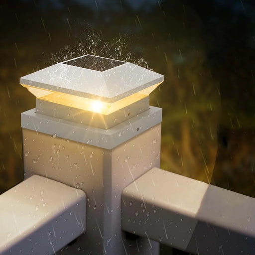 Bright LED Solar Post Light for Outdoor Fence and Garden