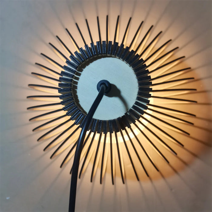 Modern Wooden Pendant Light – LED Cord Hanging Lamp with Polished Chrome Finish