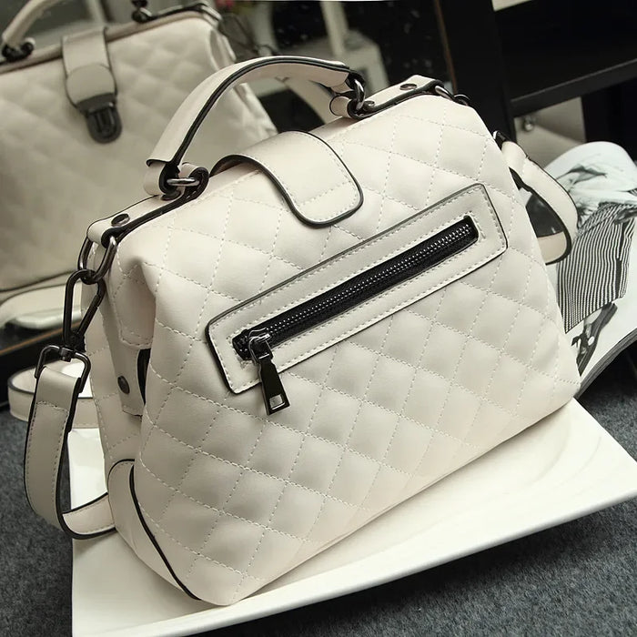 Women’s Shoulder & Crossbody Bag – Trendy Rhomboid Doctor Handbag - Samanta Factory