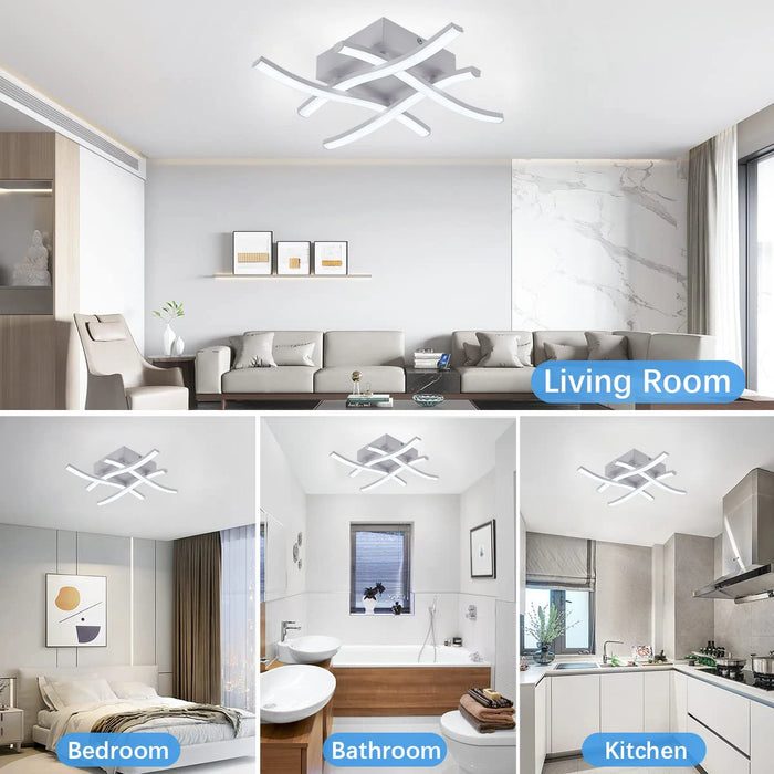 Modern LED Ceiling Light – 24W Surface-Mounted Fixture with 3-Color Modes - Samanta Factory