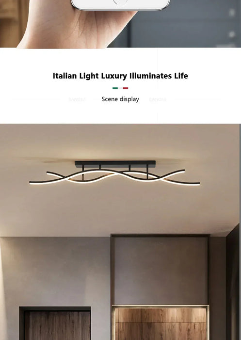 LED Ceiling Light – Simple Line Design for Modern Kitchens, Bedrooms, and Dining Areas