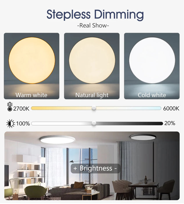 Smart LED Ceiling Light – APP & Remote Controlled Dimmable Modern Lamp