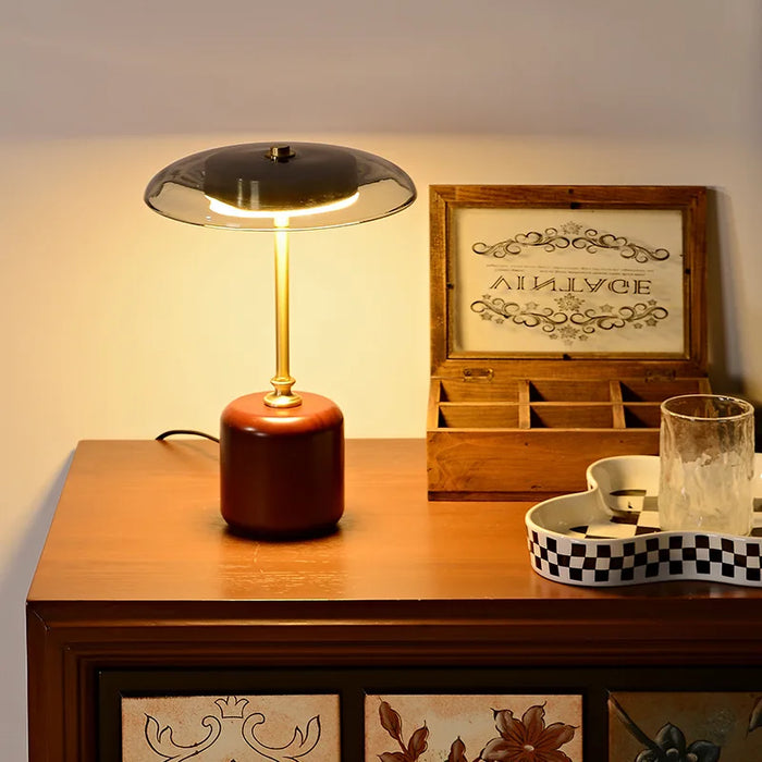 French Retro Floor Lamp – Luxury LED Table & Bedside Lighting with Clear Glass Shade