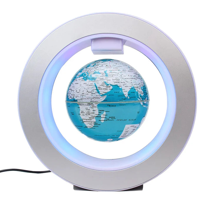 Floating Moon Globe Lamp – O-Type Magnetic Frame with LED Night Light - Samanta Factory