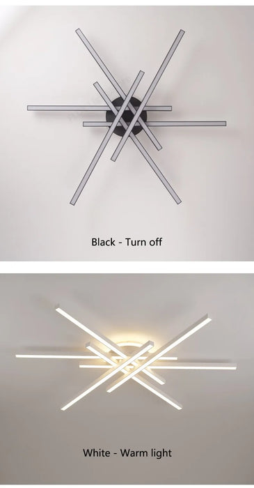 LED Ceiling Light – Modern 4-Bulb Aluminum Fixture for Living Spaces