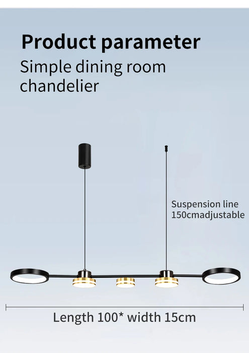 Modern Ring Pendant Light – 48W LED Chandelier with Soft Eye-Care Illumination