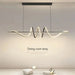Modern LED ceiling chandelier with aluminum and acrylic frame, remote control dimming, and adjustable color temperature
