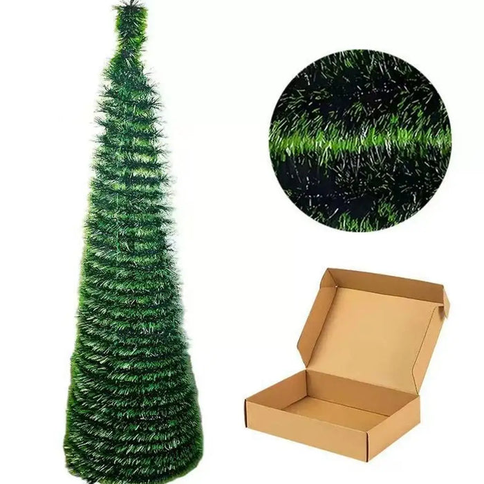 Artificial Christmas Tree – Foldable Gradient Design with Non-Slip Base
