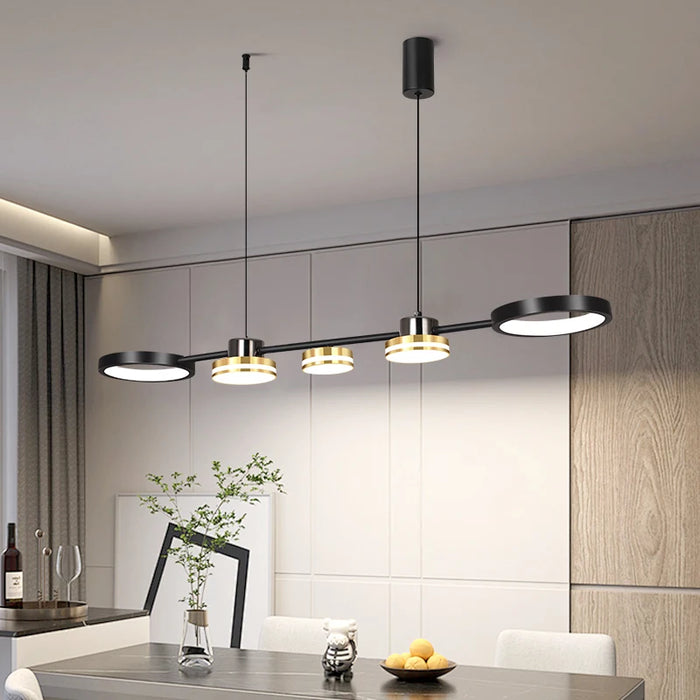 Modern Ring Pendant Light – 48W LED Chandelier with Soft Eye-Care Illumination